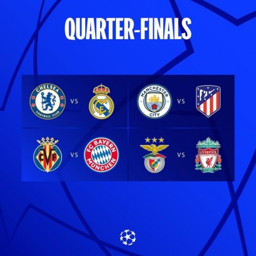 Tứ kết Champions League: Chelsea tái ngộ Real Madrid, Liverpool và Bayern dễ thở