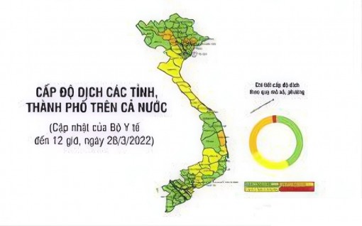 Bản đồ cấp độ dịch COVID-19 cả nước mới nhất theo đánh giá của Bộ Y tế