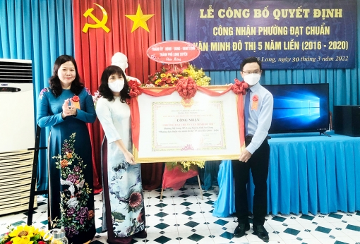 Phường Mỹ Long được công nhận đạt chuẩn “Văn minh đô thị” 5 năm liền