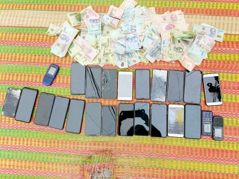 Công an huyện Thoại Sơn triệt xóa tụ điểm đánh bạc ăn thua bằng tiền liên quan 25 đối tượng