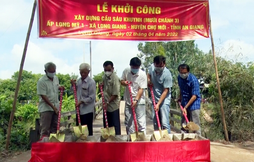 Chợ Mới khởi công xây dựng cầu Sáu Huynh