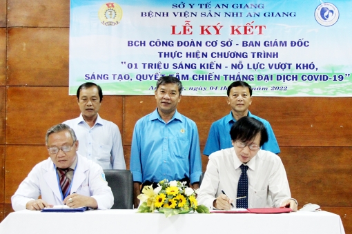 Bệnh viện Sản-Nhi An Giang ký kết thực hiện 66 sáng kiến- nỗ lực vượt khó, quyết tâm chiến thắng đại dịch COVID-19