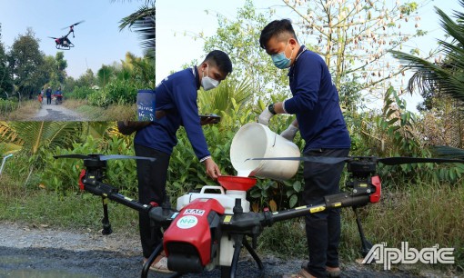 Tiền Giang: Lái máy bay phun thuốc trên vườn cây "bạc tỷ"