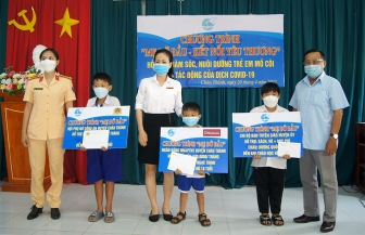 Đỡ đầu cho 20 trẻ mồ côi do đại dịch COVID-19 ở Châu Thành