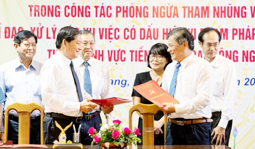Ban Nội chính Tỉnh ủy và Ngân hàng Nhà nước Việt Nam Chi nhánh tỉnh An Giang phối hợp phòng ngừa tham nhũng, tham mưu, chỉ đạo xử lý các vụ việc có dấu hiệu vi phạm pháp luật nghiêm trọng thuộc lĩnh vực tiền tệ và hoạt động ngân hàng