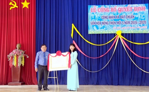 Công nhận xã Tân Hòa đạt chuẩn “Văn hóa nông thôn mới” 5 năm