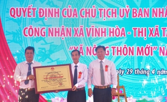 Công nhận xã Vĩnh Hòa đạt chuẩn nông thôn mới