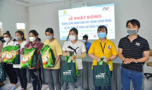 Công đoàn các khu công nghiệp tỉnh An Giang tổ chức lễ phát động Tháng Công nhân gắn với Tháng hành động về an toàn vệ sinh lao động năm 2022