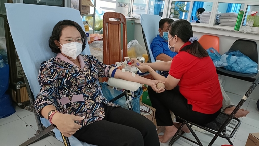 Chương trình hiến máu “Giọt hồng đất Thoại” tiếp nhận được 146 đơn vị máu