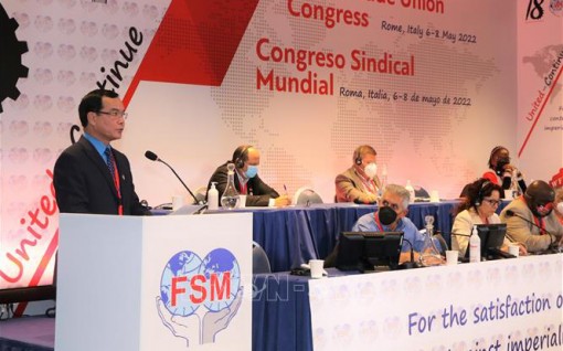 Việt Nam dự Đại hội Liên hiệp Công đoàn thế giới tại Italia