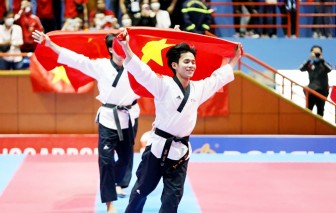 Các vận động viên Taekwondo mang về 2 Huy chương vàng và 1 Huy chương bạc cho thể thao An Giang tại SEA Games 31