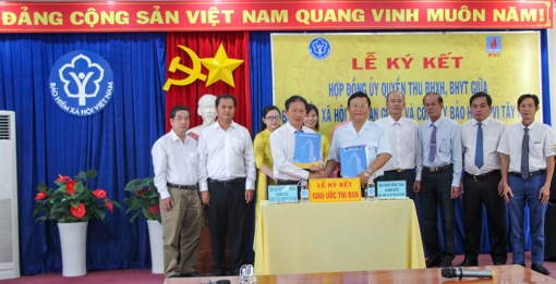 Bảo hiểm xã hội An Giang ký kết tuyên truyền bảo hiểm xã hội, bảo hiểm y tế với Công ty Bảo hiểm PVI Tây Nam