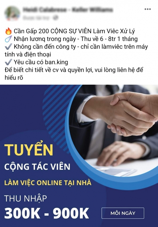 Cẩn trọng với nghề “cộng tác viên online”