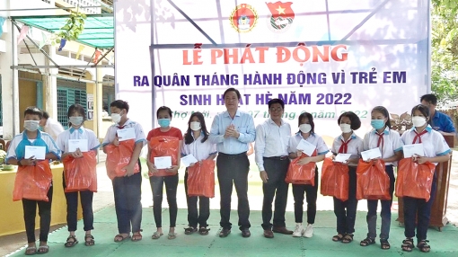 UBND huyện Chợ Mới phát động, ra quân Tháng hành động vì trẻ em và sinh hoạt hè năm 2022