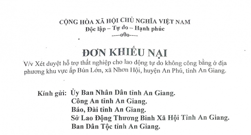 Đã giải quyết phản ánh của các hộ dân ấp Búng Lớn