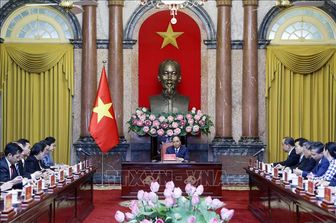 Chủ tịch nước tiếp Bộ trưởng, Chủ nhiệm Văn phòng Chủ tịch nước Lào
