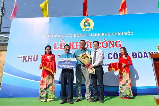 Khởi công xây dựng khu nhà ở tập thể Mái ấm công đoàn tại TP. Châu Đốc