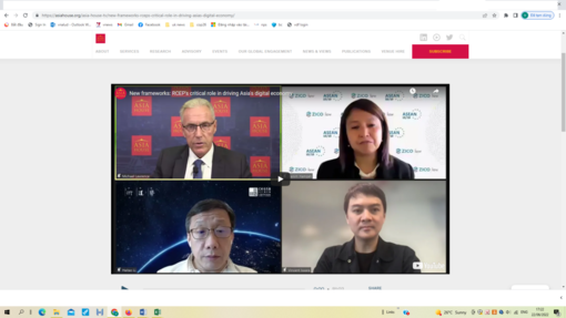 Việt Nam dự hội thảo về vai trò của RCEP đối với nền kinh tế số châu Á