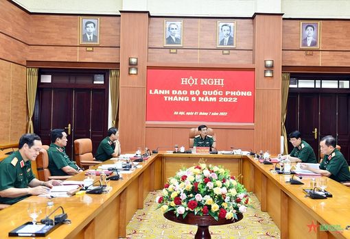 Đại tướng Phan Văn Giang chủ trì Hội nghị lãnh đạo Bộ Quốc phòng tháng 6