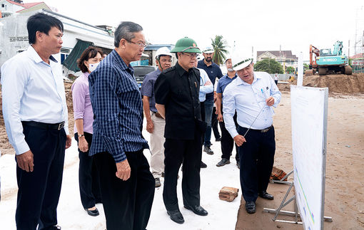 Bí thư Tỉnh ủy An Giang Lê Hồng Quang kiểm tra tiến độ thi công tuyến nối Quốc lộ 91 và tuyến tránh TP. Long Xuyên