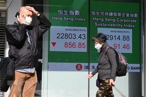 Chỉ số chứng khoán châu Á xuống mức thấp nhất trong 2 năm