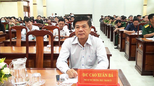 Tập huấn cán bộ diễn tập khu vực phòng thủ TP. Châu Đốc năm 2022