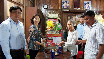 Phó Chủ tịch UBND tỉnh An Giang Nguyễn Thị Minh Thúy thăm, tặng quà các gia đình chính sách tiêu biểu ở Phú Tân