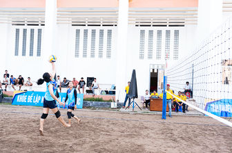Khởi tranh môn bóng chuyền 2 người Đại hội Thể dục - thể thao tỉnh An Giang lần IX/2022