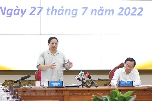 Thủ tướng làm việc với lãnh đạo chủ chốt Thành phố Hồ Chí Minh