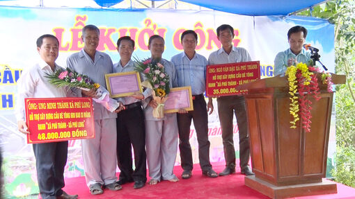 Khởi công xây dựng cầu ranh Phú Thành