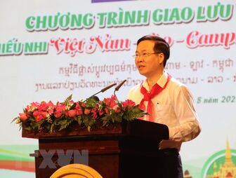 Thắt chặt tình đoàn kết, hữu nghị thiếu nhi 3 nước Việt-Lào-Campuchia