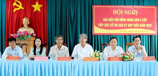 Đại biểu HĐND 3 cấp tiếp xúc cử tri thị trấn An Châu