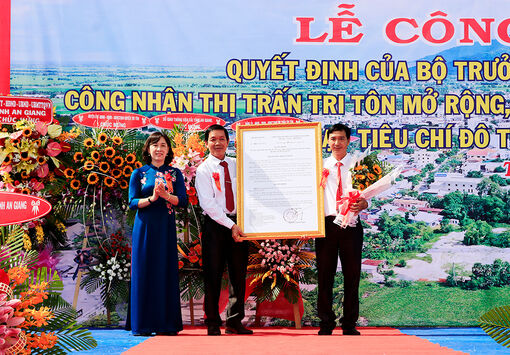 Thị trấn Tri Tôn mở rộng đạt tiêu chí đô thị loại IV
