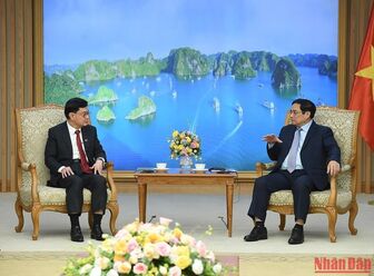 Thủ tướng Phạm Minh Chính tiếp Phó Thủ tướng Singapore Vương Thụy Kiệt