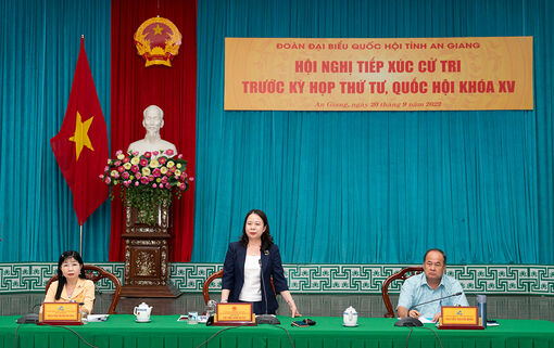 Đoàn đại biểu Quốc hội tỉnh tiếp xúc, gặp gỡ lãnh đạo UBND tỉnh An Giang và các sở, ngành