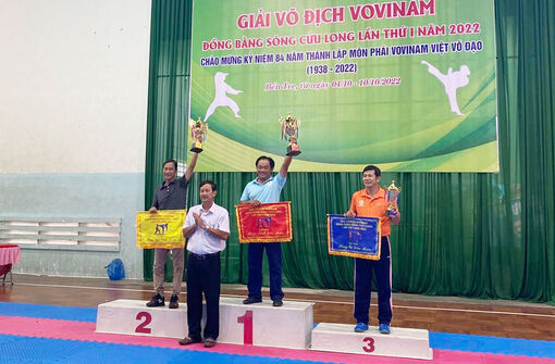 An Giang hạng nhì toàn đoàn Giải vô địch Vovinam ĐBSCL lần I/2022