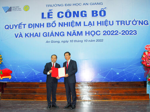 PGS.TS Võ Văn Thắng tiếp tục giữ chức Hiệu trưởng Trường Đại học An Giang