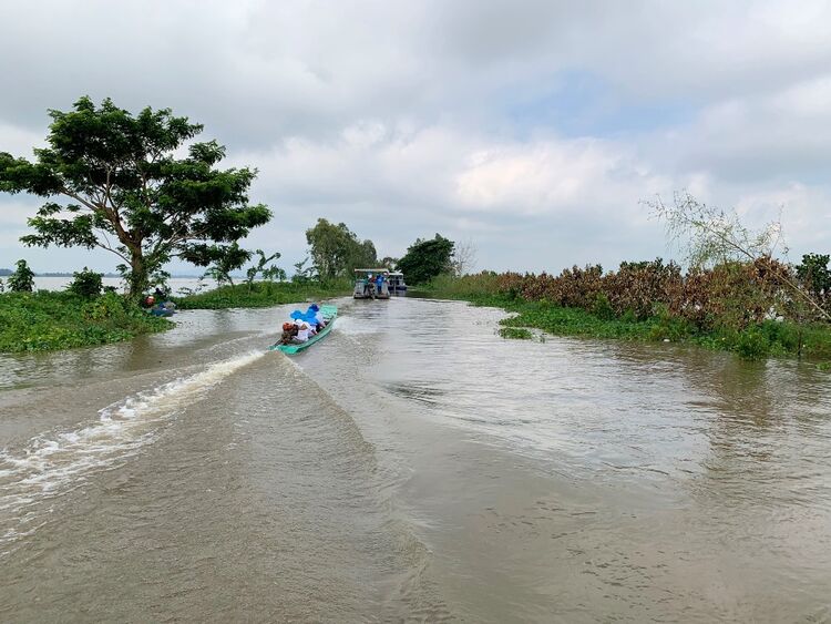 Bí thư Huyện ủy, Chủ tịch UBND huyện Châu Phú kiểm tra, khảo sát thực tế tình hình bảo vệ sản xuất