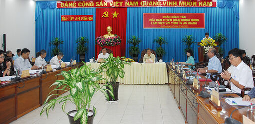 Ban Tuyên giáo Trung ương làm việc với Tỉnh ủy An Giang