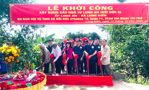 Chợ Mới vận động 900 triệu đồng khởi công 2 cầu giao thông nông thôn