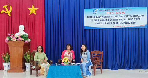 Hội Liên hiệp Phụ nữ huyện Châu Phú tọa đàm chia sẻ kinh nghiệm sản xuất- kinh doanh