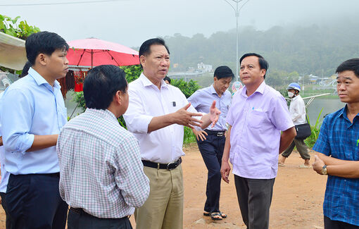 Kiểm tra công tác phòng, chống thiên tai tại huyện Tri Tôn và khảo sát chủ trương đầu tư tại Khu du lịch núi Cấm
