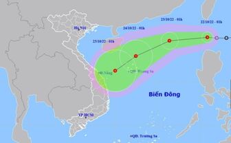 Hướng di chuyển và diễn biến của áp thấp nhiệt đới trên Biển Đông
