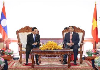 Thủ tướng Phạm Minh Chính hội đàm với Thủ tướng Lào Phankham Viphavanh