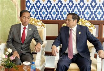 Thủ tướng Chính phủ Phạm Minh Chính hội đàm với Tổng thống Indonesia Joko Widodo