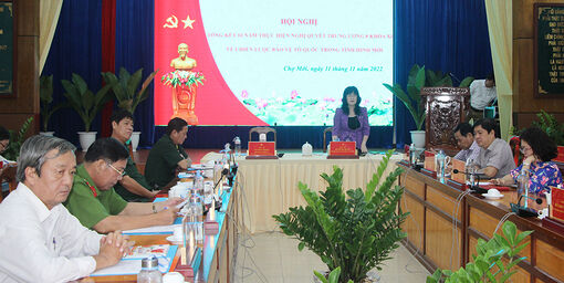 Thường vụ Huyện ủy Chợ Mới tổng kết 10 năm thực hiện Nghị quyết Trung ương 8 về chiến lược bảo vệ Tổ quốc trong tình hình mới