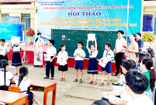 Sở Giáo dục và Đào tạo An Giang tổ chức Hội thảo nâng cao năng lực tổ chức giảng dạy môn tiếng Anh cấp tiểu học