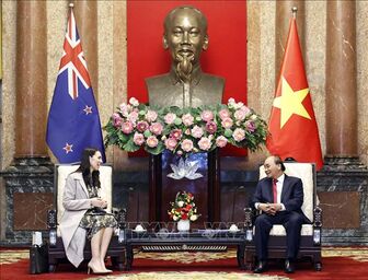 Chủ tịch nước Nguyễn Xuân Phúc tiếp Thủ tướng New Zealand