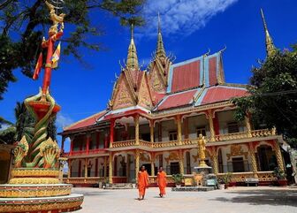 Chung Rút - Ngôi chùa mang đậm yếu tố văn hóa đặc sắc Khmer