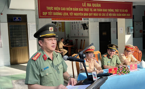 Công an An Giang ra quân cao điểm bảo đảm trật tự, an toàn giao thông, trật tự xã hội cao điểm Tết
